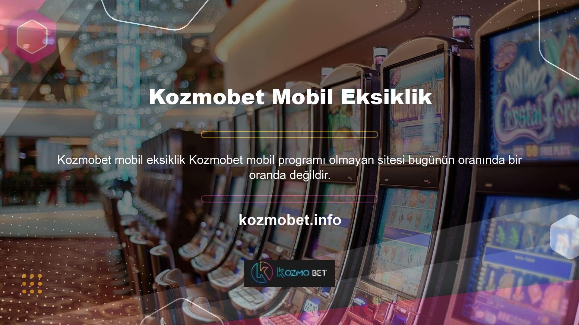 Bu amaçla, çevrimiçi Kozmobet sitesi Kozmobet en iyi kullanımı içeren mobil programlarda her türlü operasyonu yapabilmenizi sağlamak için yazılım üretti